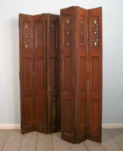 Pair of French Triple Painted Shutters
